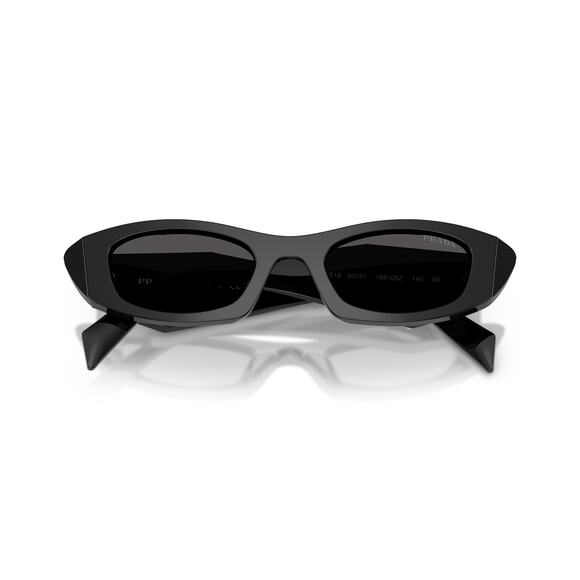 New PRADA Sunglasses PRB16S 16K08Z Black Oval Cat Eye Symbole Logo - Picture 4 of 6